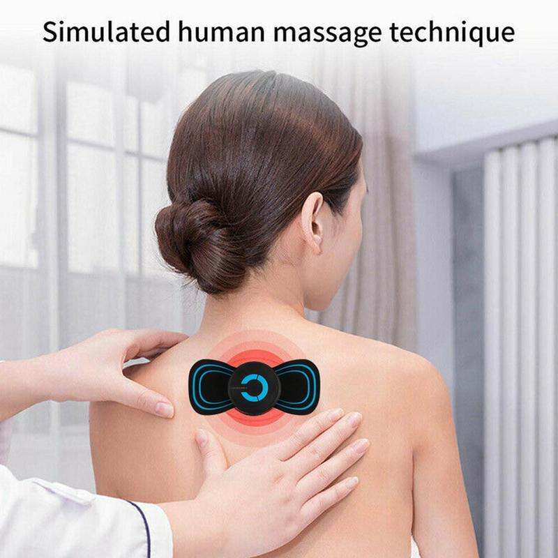 Breast Massage Pad Rechargeable Mini Massage Device With USB Charging 6 Modes Microcurrent EMS Mini Massage Device Bioelectric